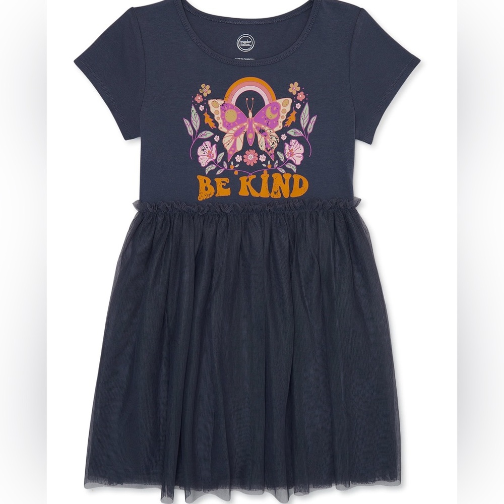 Wonder Nation Fit & Flare “Be Kind” Tutu Dress